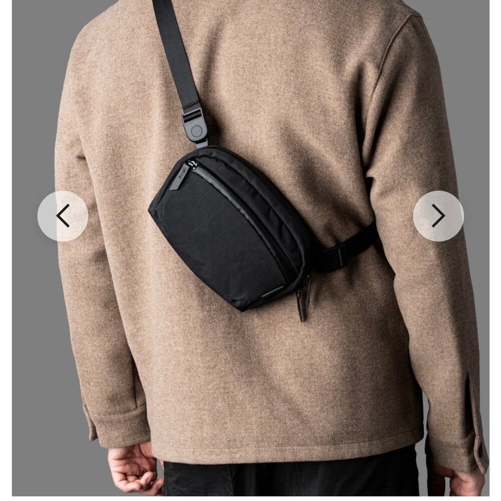 Alpaka Flight Sling 1L Axoflux 210D Black/Gray Crossbody Travel Bag NWT